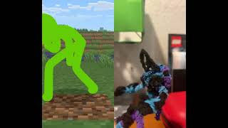 Black Steve reacts ￼to green eating grass animation greengrass [upl. by Anit]