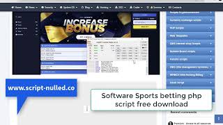 Software Sports betting php script free download [upl. by Ariamo]