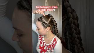 Criss cross braids hairstyle fyp explore hairstyle hairtutorial braids cutehairstyle haircare [upl. by Nueovas]