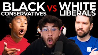 Black Conservatives vs White Liberals  Hasanabi reacts to Middle Ground [upl. by Znieh969]