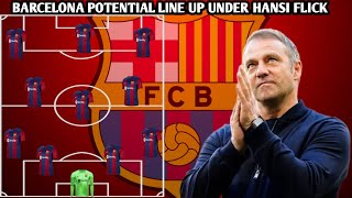 BARCELONA POTENTIAL LINEUP UNDER HANSI FLICK ‼️‼️ [upl. by Psyche]