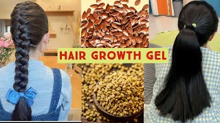 Triple hair growth with Flax seeds amp Fenugreek hair Gel in 30 dayshair [upl. by Ahsaercal]