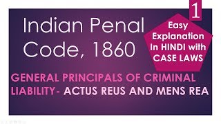 Actus Reus and Mens Rea  Indian Penal Code 1860  UGC  NET [upl. by Naxela]