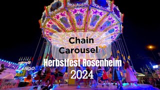 Chain Carousel Kettenkarussell in Herbstfest 2024 Rosenheim Germany [upl. by Kassel]