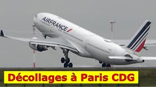 Décollages à Paris CDG 12  Boeing 787 777  Airbus A330 A321 A320 A220  plane spotting [upl. by Emearg]