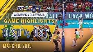 UAAP 81 WV DLSU vs UST  Game Highlights  March 6 2019 [upl. by Alliuqa]