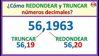 REDONDEAR y TRUNCAR Números decimales  Muy fácil 😊 [upl. by Adliw769]