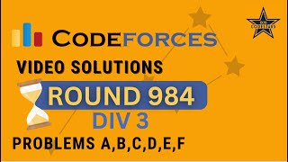 Codeforces Round 984 Div 3 Post Contest Discussion A  F By Jenil Shah [upl. by Nomannic]