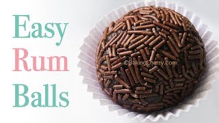 EASY RUM BALLS RECIPE  Baking Cherry [upl. by Aihsel]