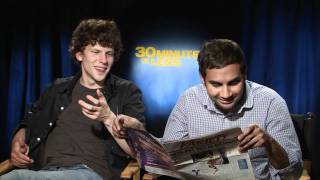 Talking quot30 Minutes or Lessquot With Jesse Eisenberg amp Aziz Ansari [upl. by Ittap]