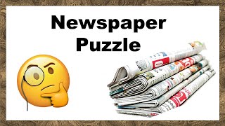 Newspaper Puzzle  Easy and Step by Step Solution [upl. by Sherris]