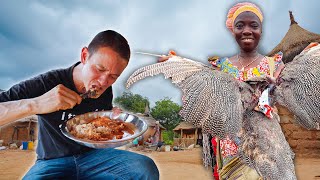 Whole GUINEA FOWL Stew in Africa MOST REMOTE Village Food in Côte dIvoire 🇨🇮 [upl. by Hana548]