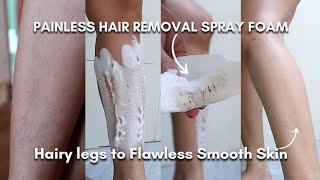 Painless Hair Removal Spray Black Water Women Bubble Up Effortless Hair Removal Spray Foam [upl. by Flori741]