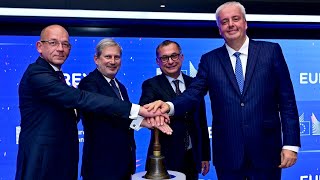 Bell Ringing on 7 October 2024 EU Commission joins Eurex’s repo market [upl. by Nivla]