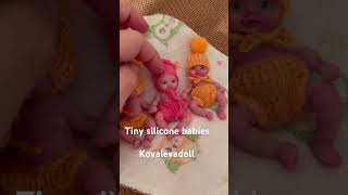 Tiny silicone babies by Kovalevadoll made to order silconebaby madetoorder reborn miniature [upl. by Anerev444]