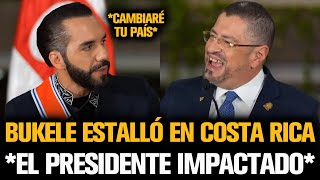 BUKELE ESTALLÓ EN COSTA RICA Y DEJÓ IMPACTADO AL PRESIDENTE [upl. by Akived92]