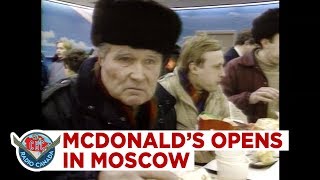 McDonalds opens in hungry Moscow but costs halfadays wages for lunch 1990 [upl. by Enimsay]