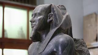 Statue of King Khafre at the Egyptian museum [upl. by Akemad163]