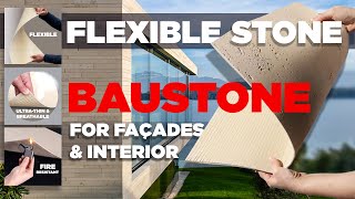 BAUSTONE ®  3mm Innovative Ultra Thin SUPER FAST Exterior Wall Cladding  Flexible stone veneer [upl. by Ahsym]