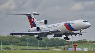 Tupolev TU154 Ilyushin IL96 IL62 Saudi Boeing 777 Luftwaffe amp VIP Visits London Stansted Airport [upl. by Llehcsreh]