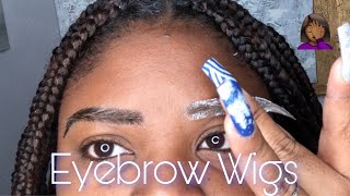 Trying out Eyebrow wigs from Amazon Prime [upl. by Shawnee662]