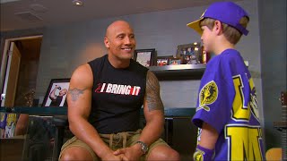 The Rock introduces himself to a quotyoungquot Cena [upl. by Trometer]