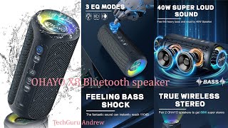 OHAYO X8 Bluetooth Portable Speaker 40W TWS REVIEW [upl. by Refenej]