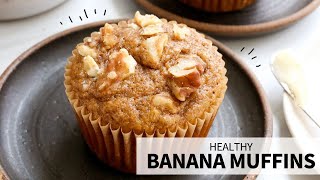 Healthy Banana Muffins  Glutenfree amp Fluffy [upl. by Gerrit]