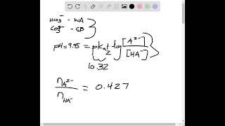 A mixture of Na2CO3 and NaHCO3 has a mass of 82 2 g It is dissolved in 1 00 L of water and the pH [upl. by Oilut250]