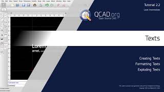 QCAD  22 Texts [upl. by Frohman]