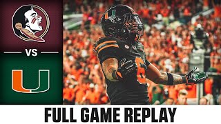 Florida State vs Miami Full Game Replay  2024 ACC Football [upl. by Anitaf]