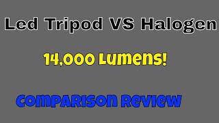 LED VS Halogen Tripod Work Light Comparison [upl. by Cirdnek709]