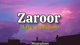 Zaroor  LYRICAL l Aparshakti khurana l Savi kahlon l Zaroor song lyrics l Punjabi song l Lyrics [upl. by Ludwigg]