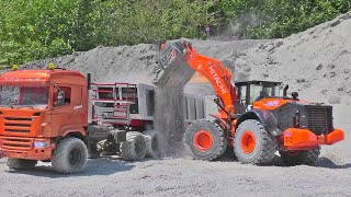 RC Hitachi ZW370 im Betonwerk  Laden von Betonsand ist schwer [upl. by Ofella]