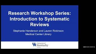 Introduction to Systematic Reviews [upl. by Ocirrej846]