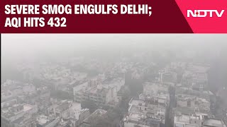 Delhi AQI Today  Delhi Engulfed In Blanket Of Smog For 2nd Consecutive Day AQI At 432 [upl. by Yentruocal]