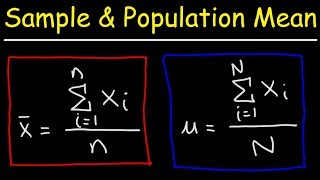 Sample Mean and Population Mean  Statistics [upl. by Irena]