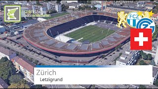 Letzigrund  FC Zürich amp Grasshopper Club Zürich  Slow Motion 360° Rotation  Google Earth [upl. by Forrer]