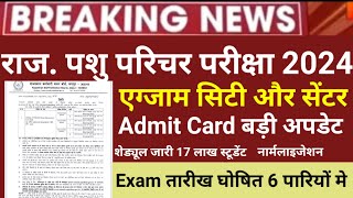 pashu parichar center 2024Rsmssb pashu parichar Exam Date  pashu parichar admit card rsmssb [upl. by Moersch812]