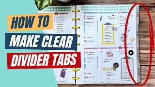 DIY Planner Divider Tabs Made Easy  Happy Planner Classic Planner [upl. by Rakso]