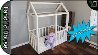 Build a Toddler House Bed Frame [upl. by Arabrab]