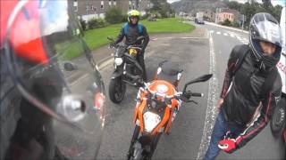 Balade moto commentée 20 septembre 2015  supermotard battice [upl. by Eizle]