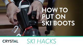 Ski Hacks  How To Put On Ski Boots  Crystal Ski Holidays [upl. by Odraode]