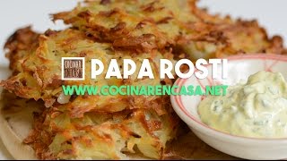 Papa Rosti al Horno con Panceta y Cebolla de Verdeo [upl. by Ecitnerp]