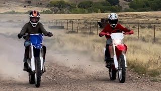 CRF250X vs YZ125  drag racing [upl. by Nylorac]