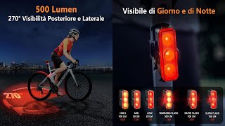 Fanale posteriore per bici rosso  RAVEMEN TR500 [upl. by Nolyd]