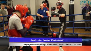 Międzyklubowe Sparingi Bokserskie Kalina Lublin Jakub Łyś vs Krystian Mendzelewski [upl. by Jose]