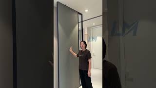 LM customize luxury cast aluminium villa double entrance pivot door [upl. by Anahtor]