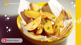 Crispy Butter Garlic Potato Wedges The Ultimate Air Fryer Recipe [upl. by Hynda]