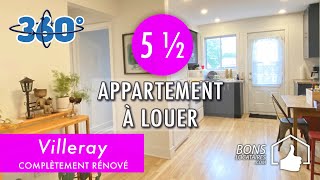 Réalité virtuelle appartement à louer  Apartment for rent  Villeray 5 12 BonsLocatairescom [upl. by Ytsur259]